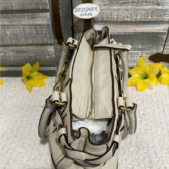 Authentic COACH Hampton Off White Leather Carryall Satchel 10529 GUC! - Picture 6 of 12